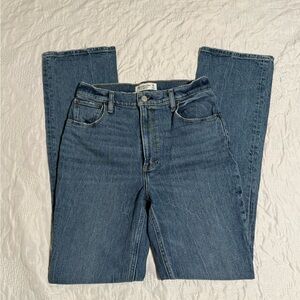 Abercrombie & Fitch Ultra High Rise 70’s Vintage Flare Leg Blue Jeans 6 Long